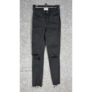 Acne Studio Jeans Women's 25 / 32 (24 x 26 Measurements) PIN BLACK Skinny Holes